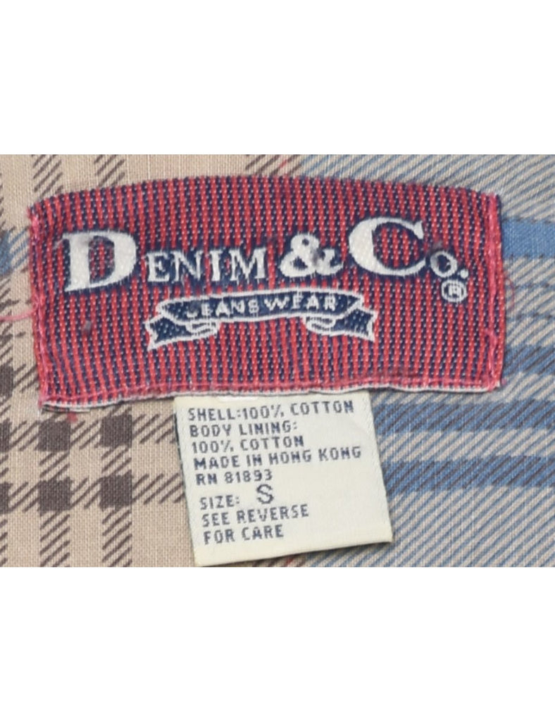 Corduroy Collar Denim Jacket - S