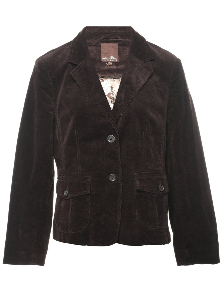 Corduroy Dark Brown Blazer - L