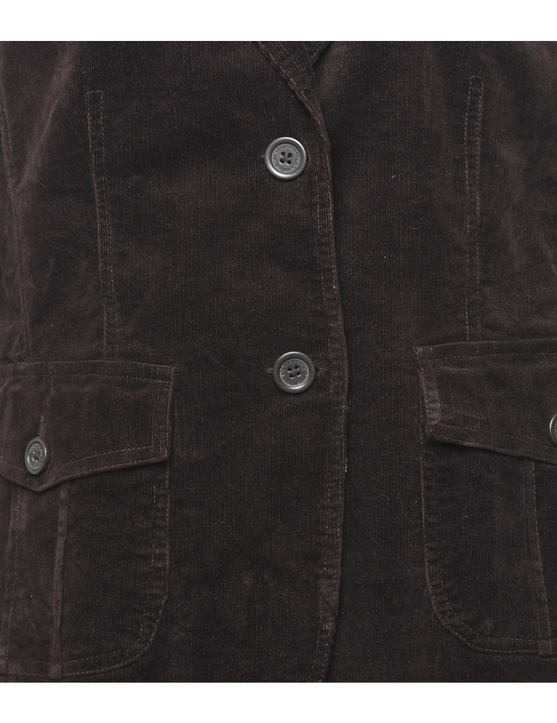 Corduroy Dark Brown Blazer - L