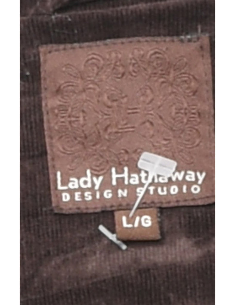 Corduroy Dark Brown Blazer - L