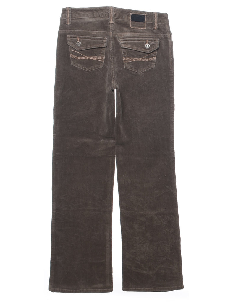 Corduroy Fabric Y2K Trousers - W29 L31