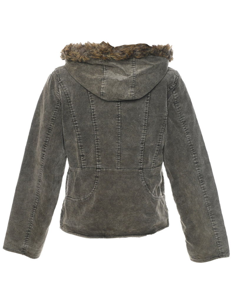 Corduroy Hooded Jacket - M