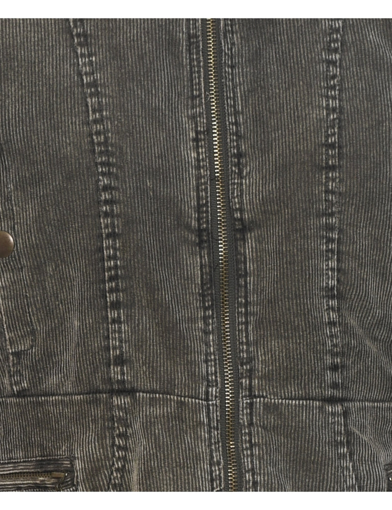 Corduroy Hooded Jacket - M