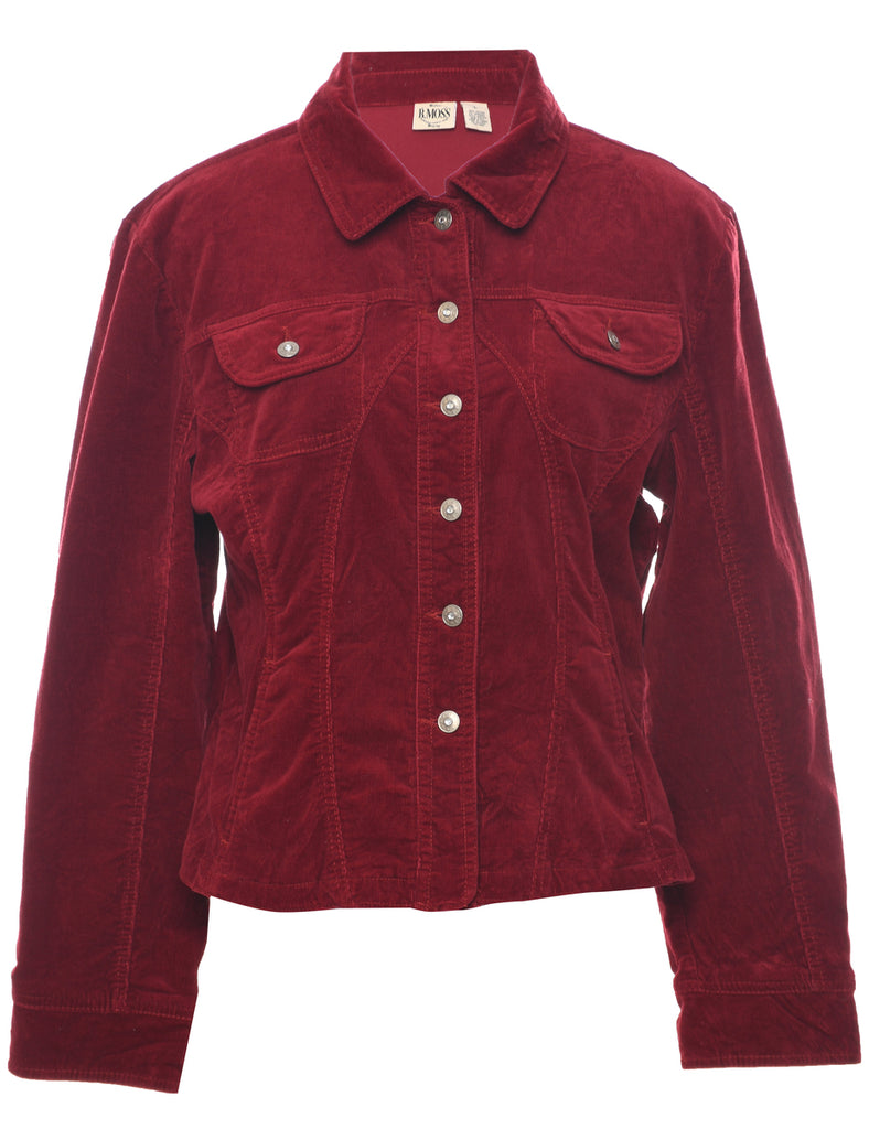 Corduroy Maroon Jacket - L