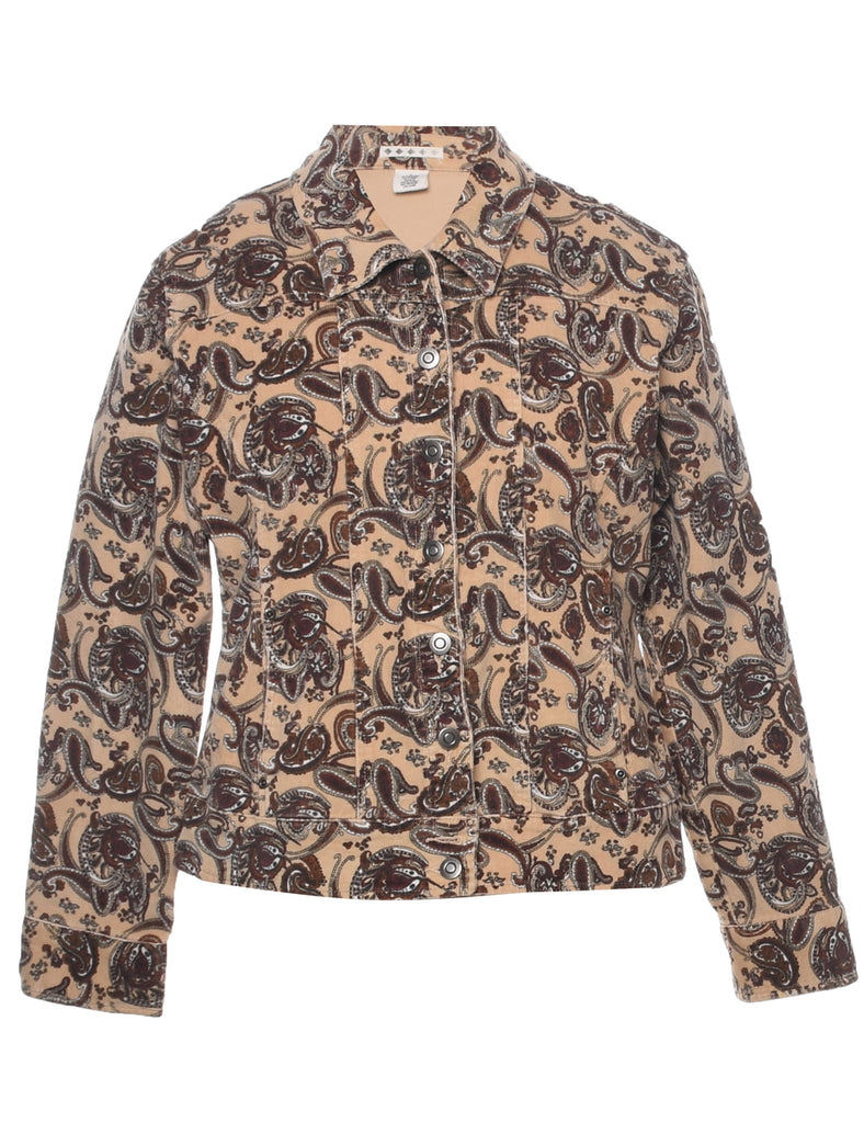 Corduroy Paisley Pattern Jacket - L