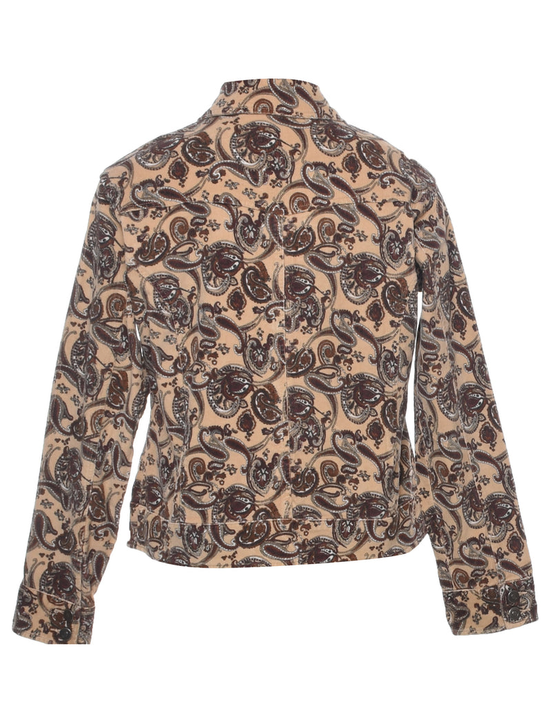 Corduroy Paisley Pattern Jacket - L