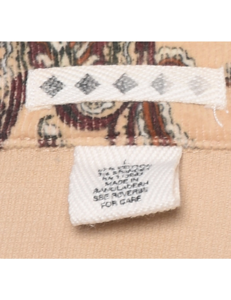 Corduroy Paisley Pattern Jacket - L