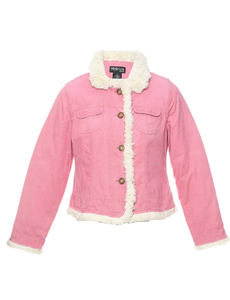 Corduroy Pale Pink Y2K Jacket - S
