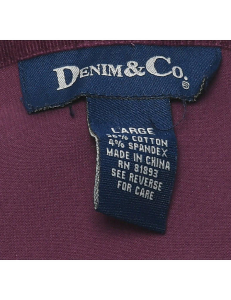 Corduroy Plum Dress - L