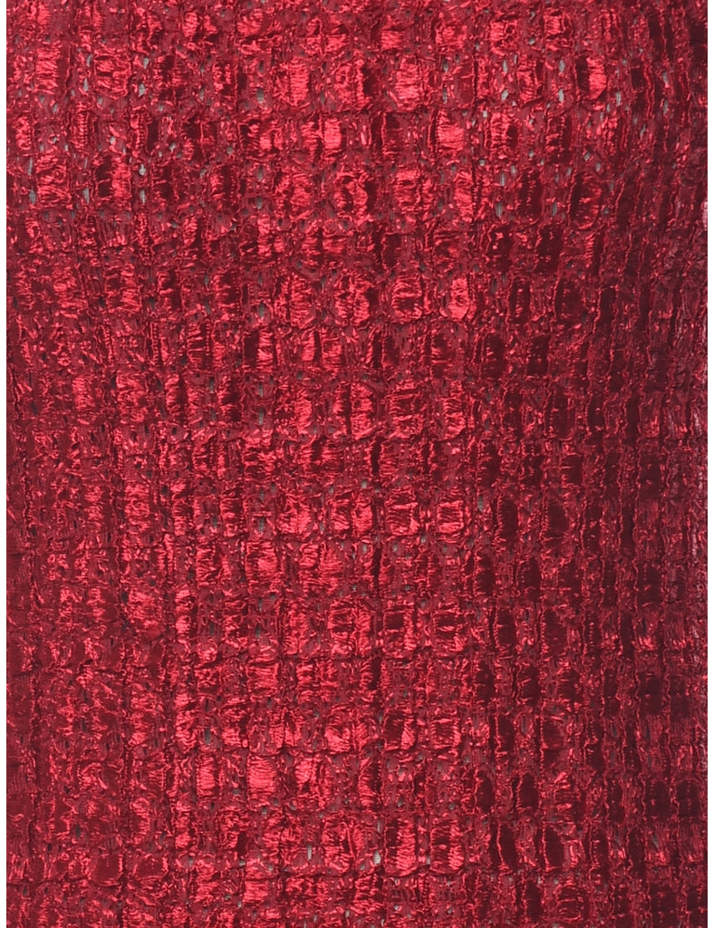 Crinkle Maroon Top - M