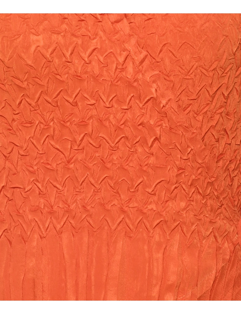Crinkle Orange Top - M