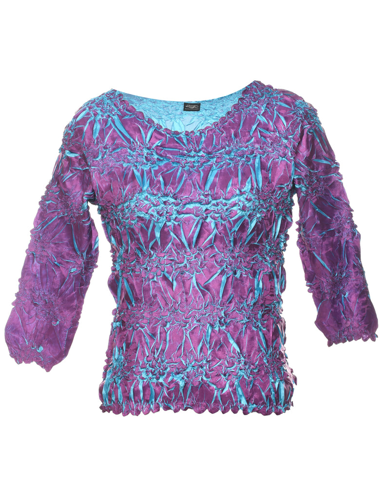 Crinkle Purple Top - S