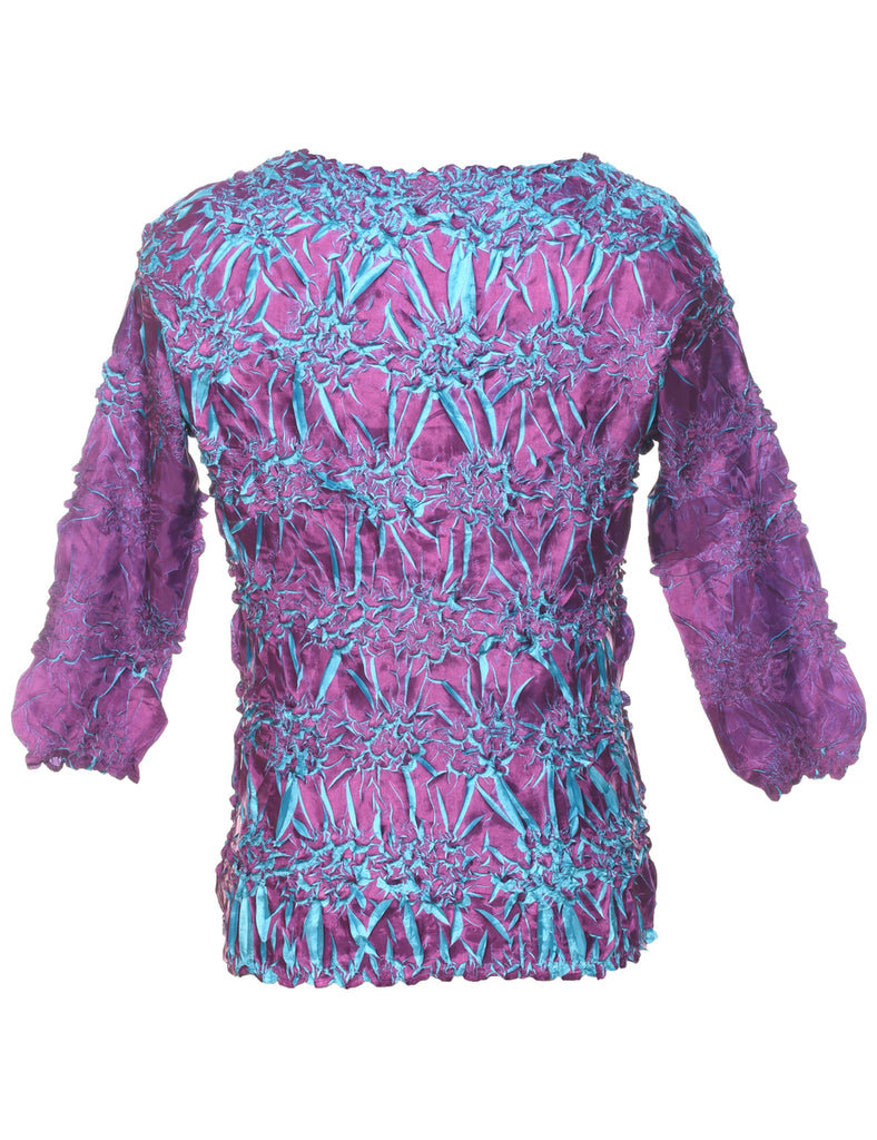 Crinkle Purple Top - S