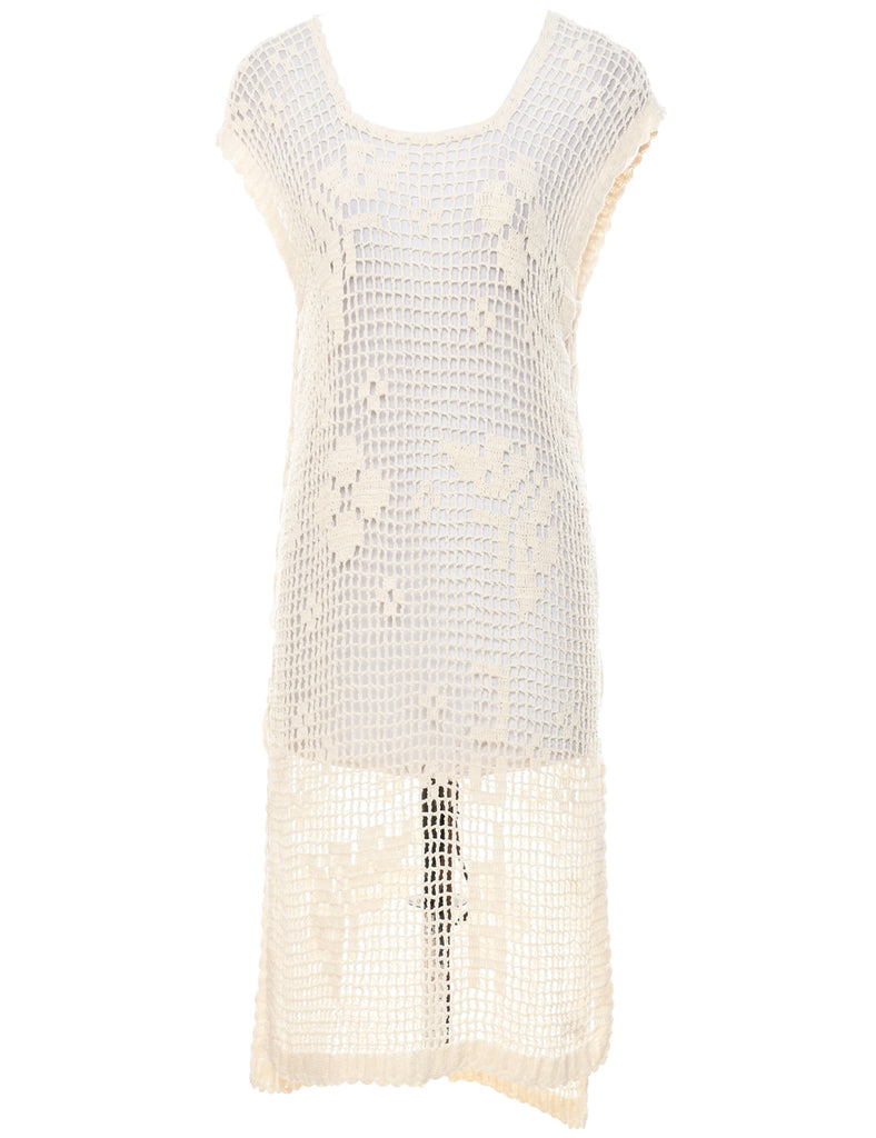 Crochet Jumper Dress - M
