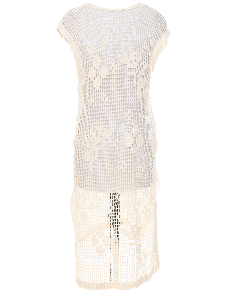Crochet Jumper Dress - M