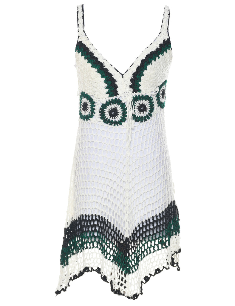 Crochet Off White Dress - S