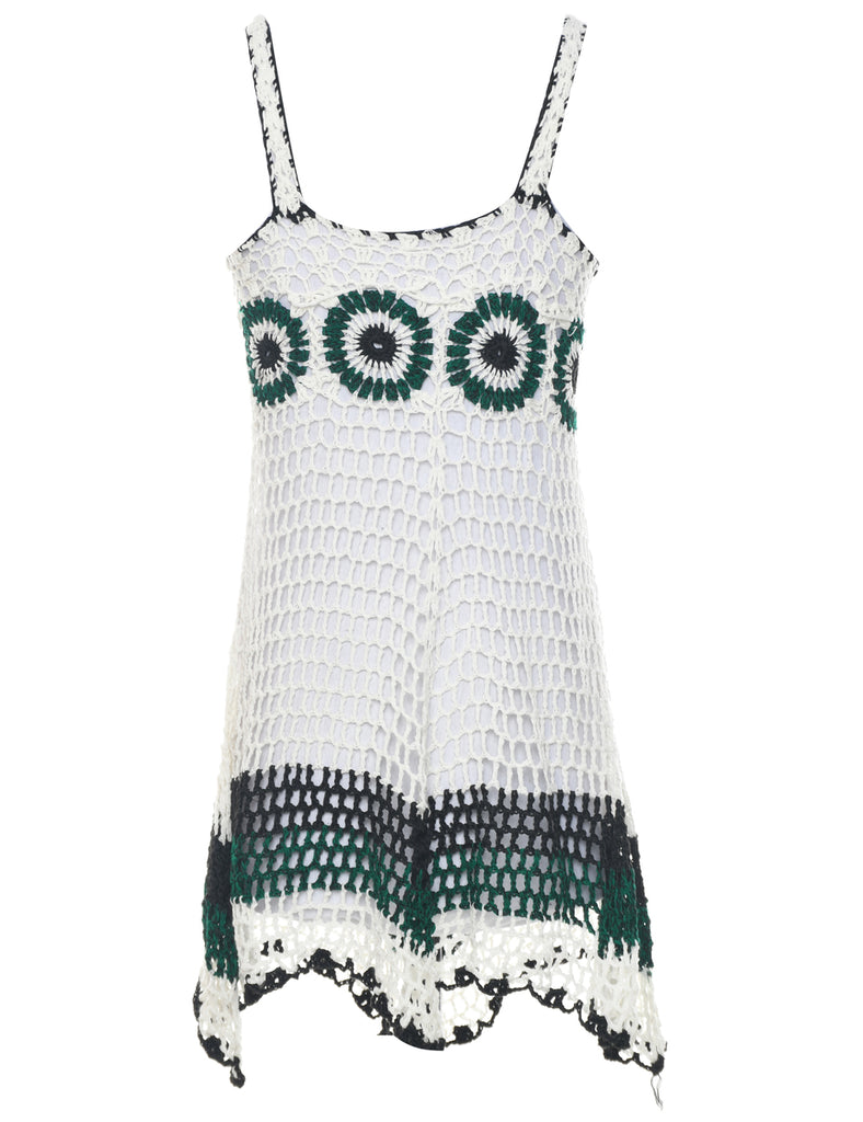 Crochet Off White Dress - S