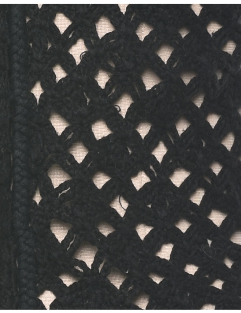 Crochet Short Sleeve Cardigan - M