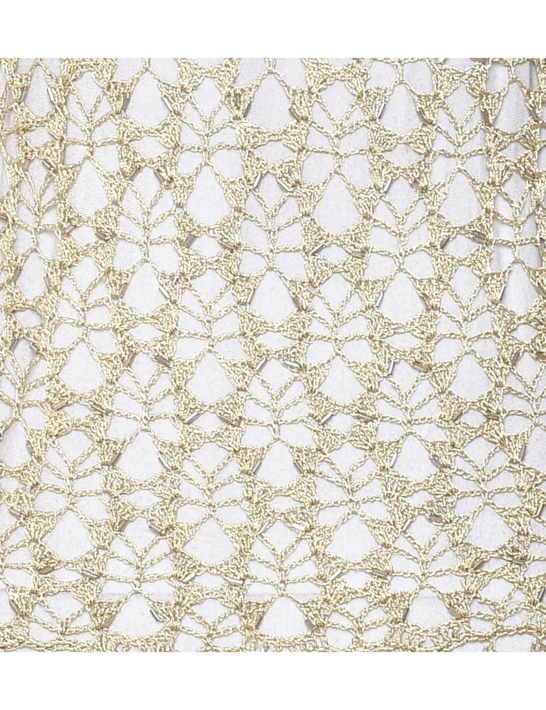 Crochet Y2K Beaded Top - M