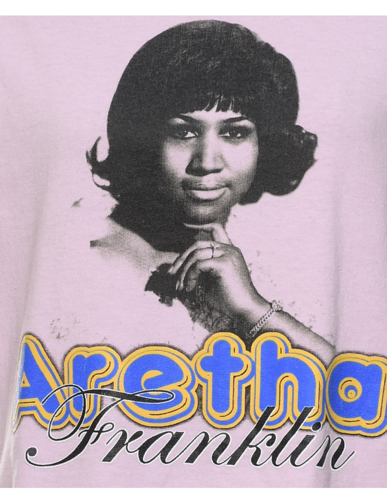 Cropped Aretha Franklin Printed T-shirt - M