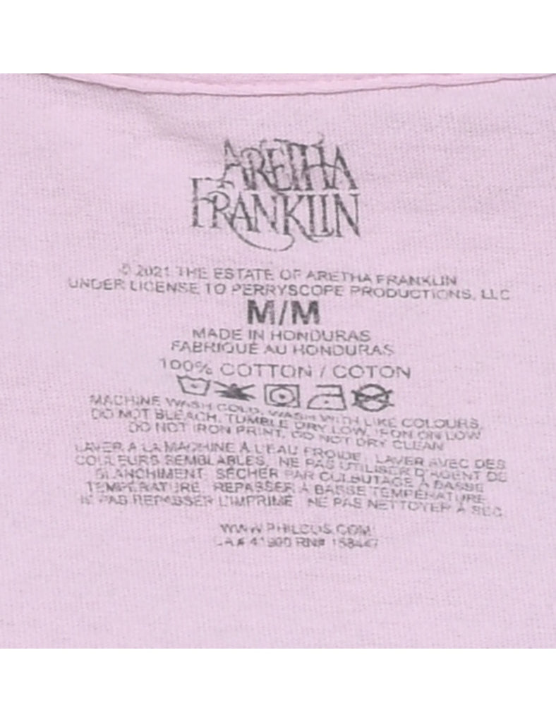 Cropped Aretha Franklin Printed T-shirt - M