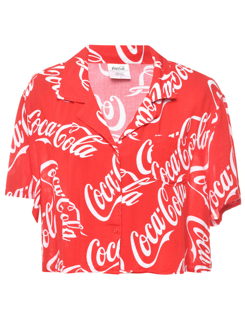 Cropped Coca-Cola Blouse - L