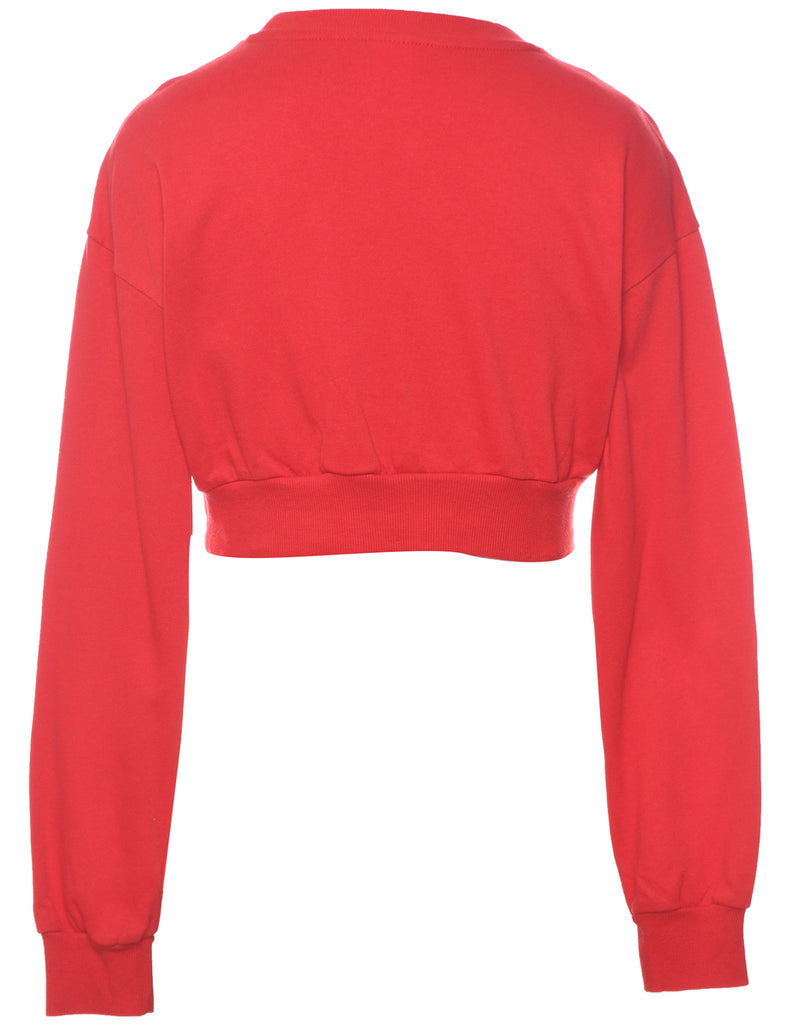 Cropped Coco-Cola Printed Sweatshirt - M
