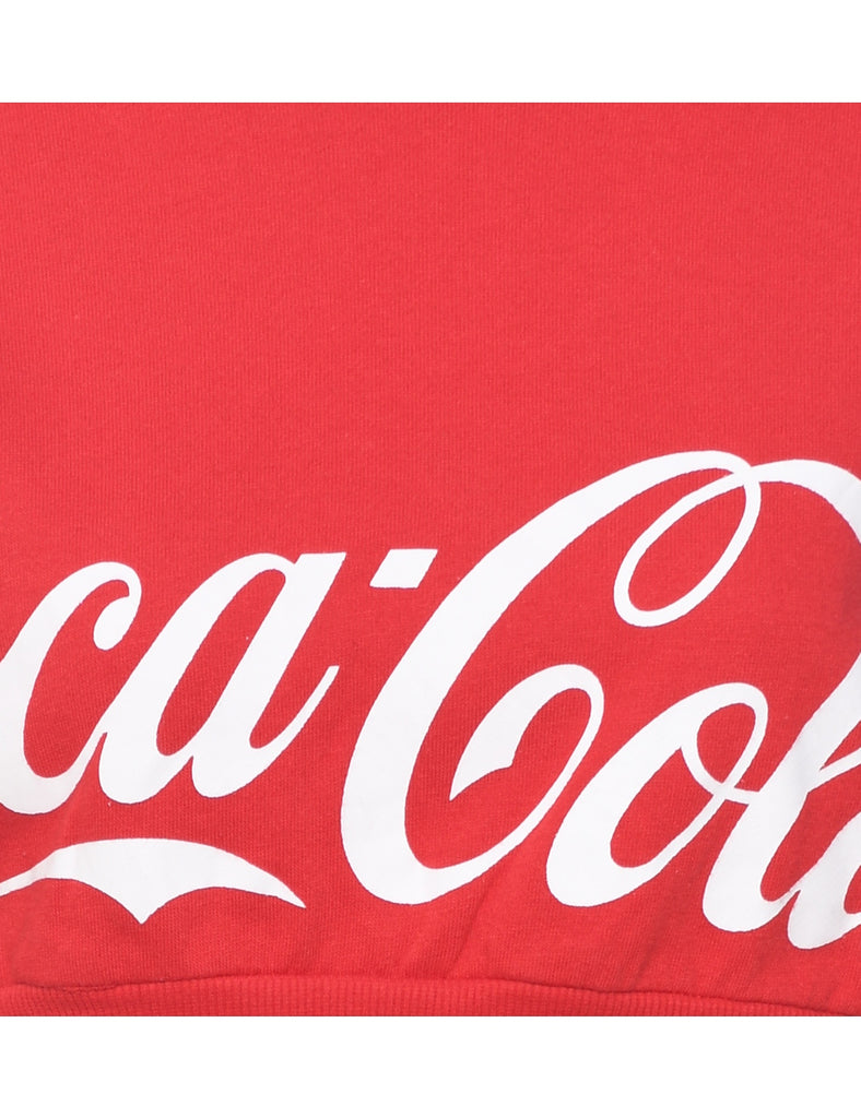 Cropped Coco-Cola Printed Sweatshirt - M