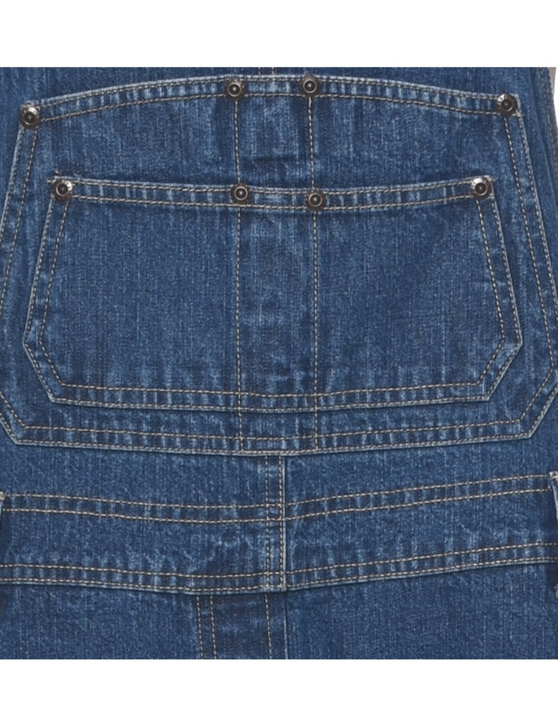 Cropped Dark Wash Dungarees - W38 L21