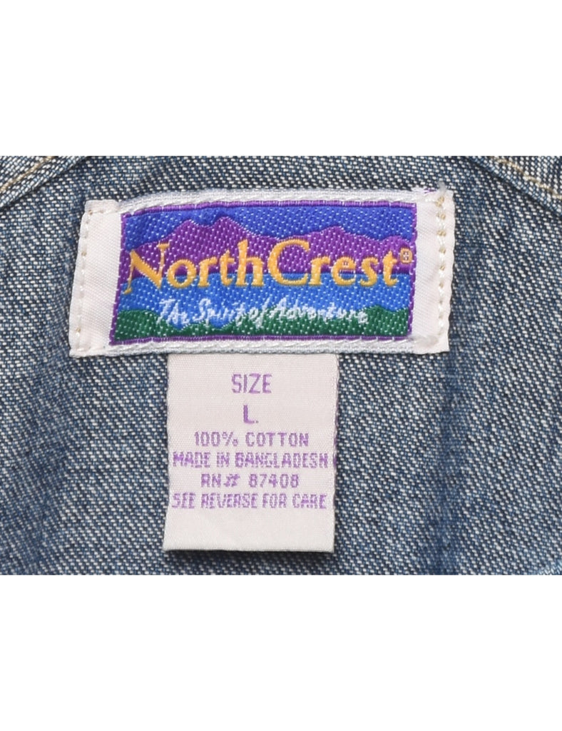 Cropped Dark Wash Dungarees - W38 L21