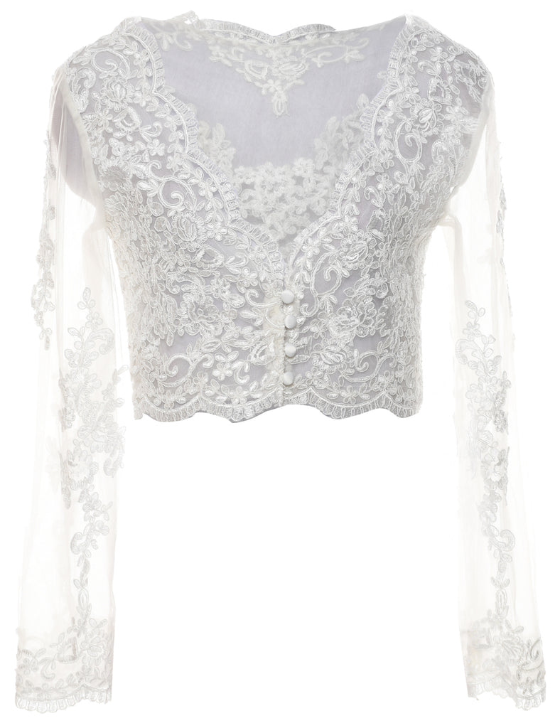 Cropped Lace Jacket - XS