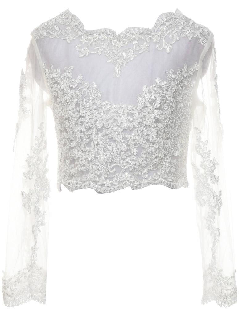 Cropped Lace Jacket - XS