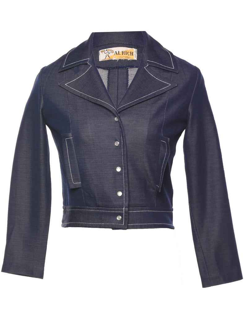 Cropped Navy Jacket - S