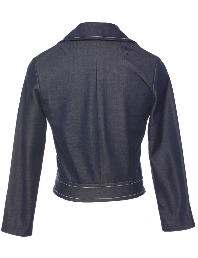 Cropped Navy Jacket - S