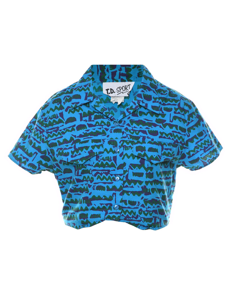 Cropped Patterned Shirt - M