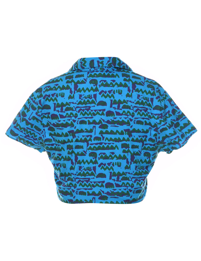Cropped Patterned Shirt - M