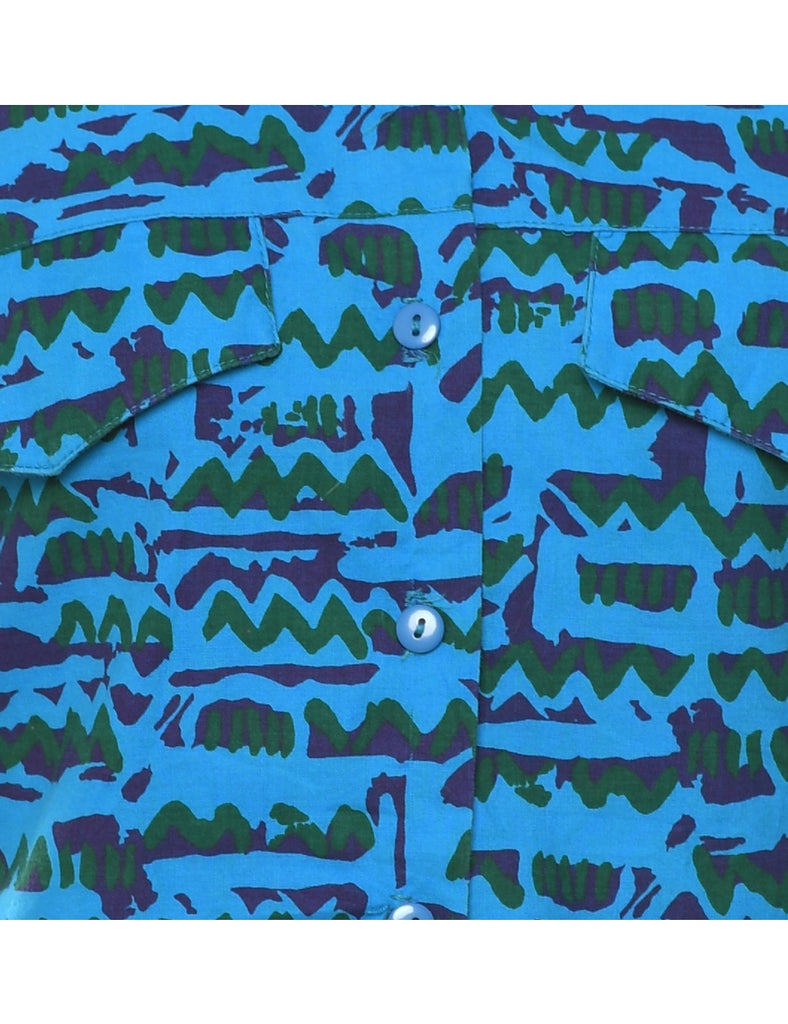 Cropped Patterned Shirt - M