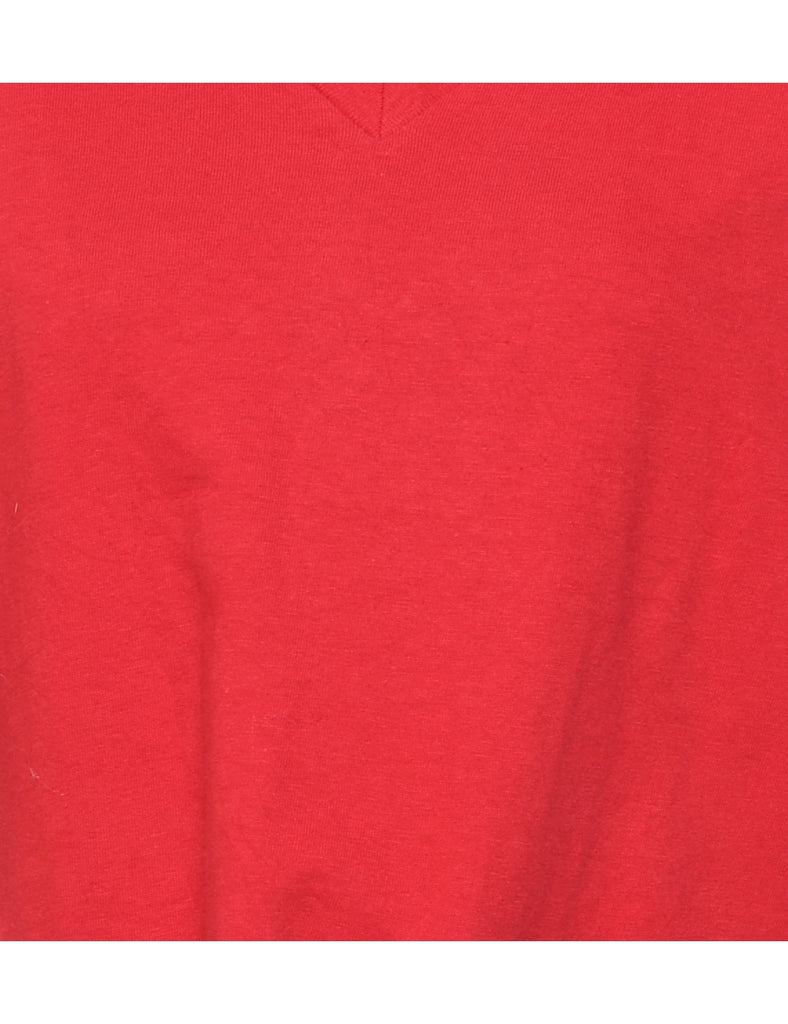 Cropped Plain T-shirt - L