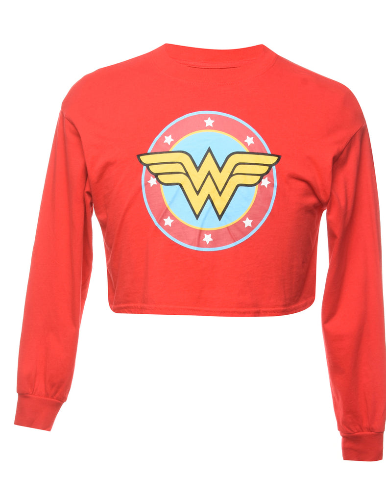 Cropped Printed T-shirt - S