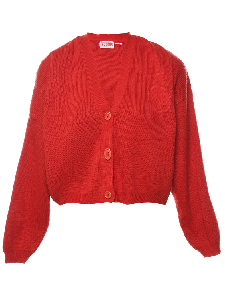 Cropped Red Cardigan - L