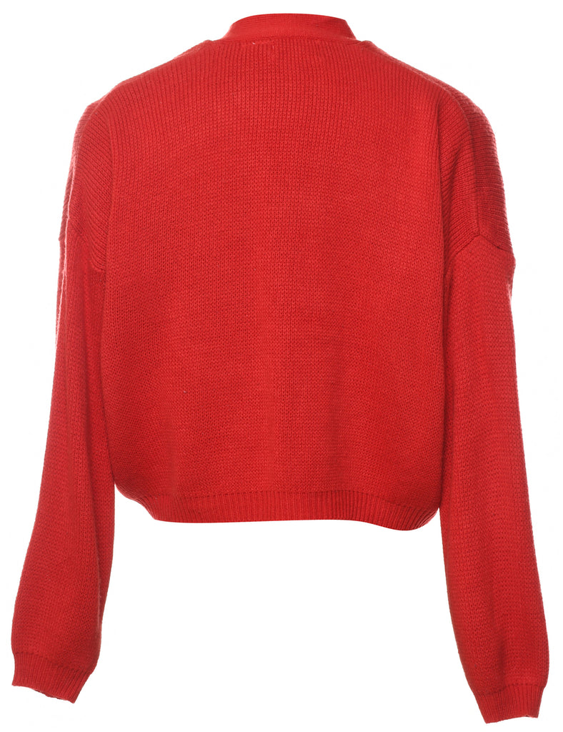 Cropped Red Cardigan - L