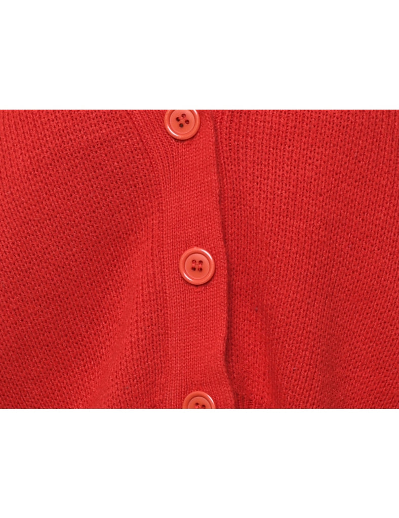 Cropped Red Cardigan - L