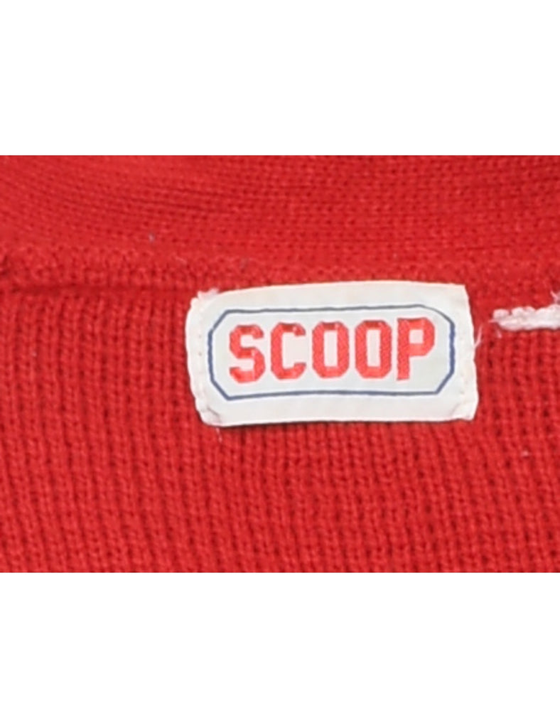 Cropped Red Cardigan - L