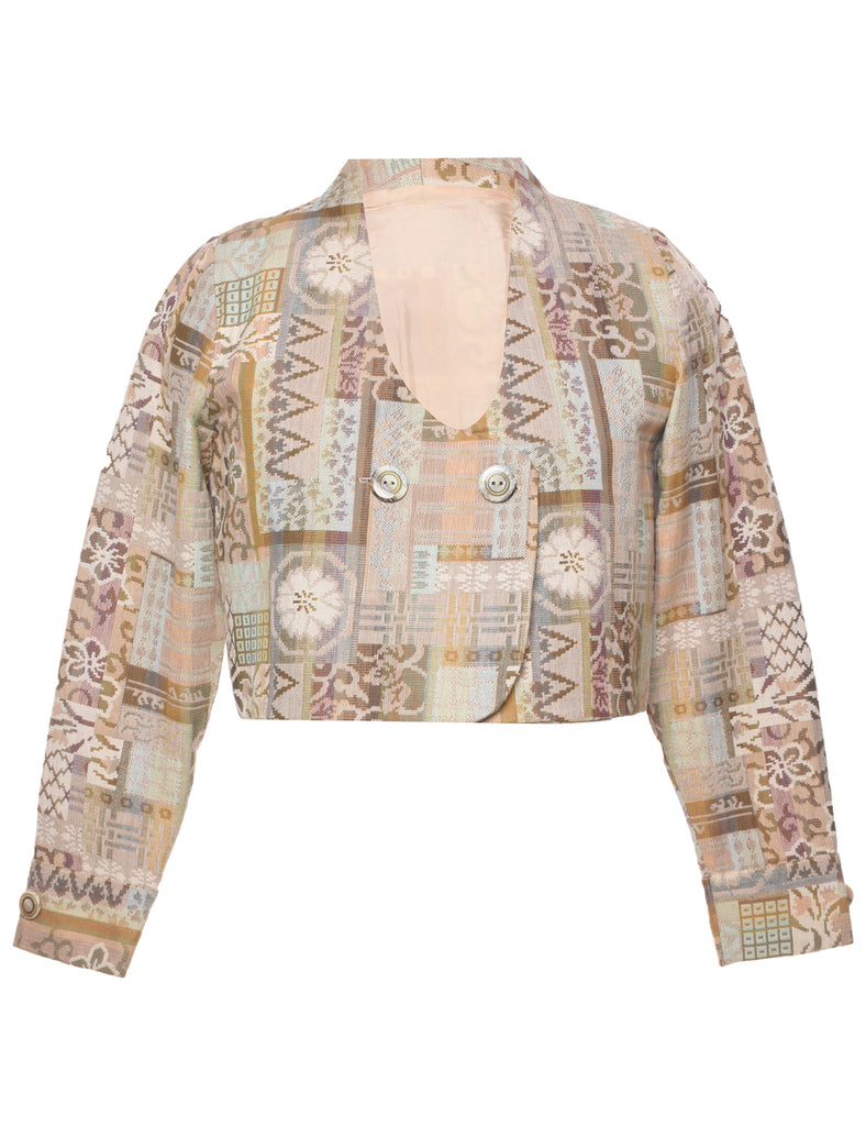 Cropped Tapestry Jacket - M