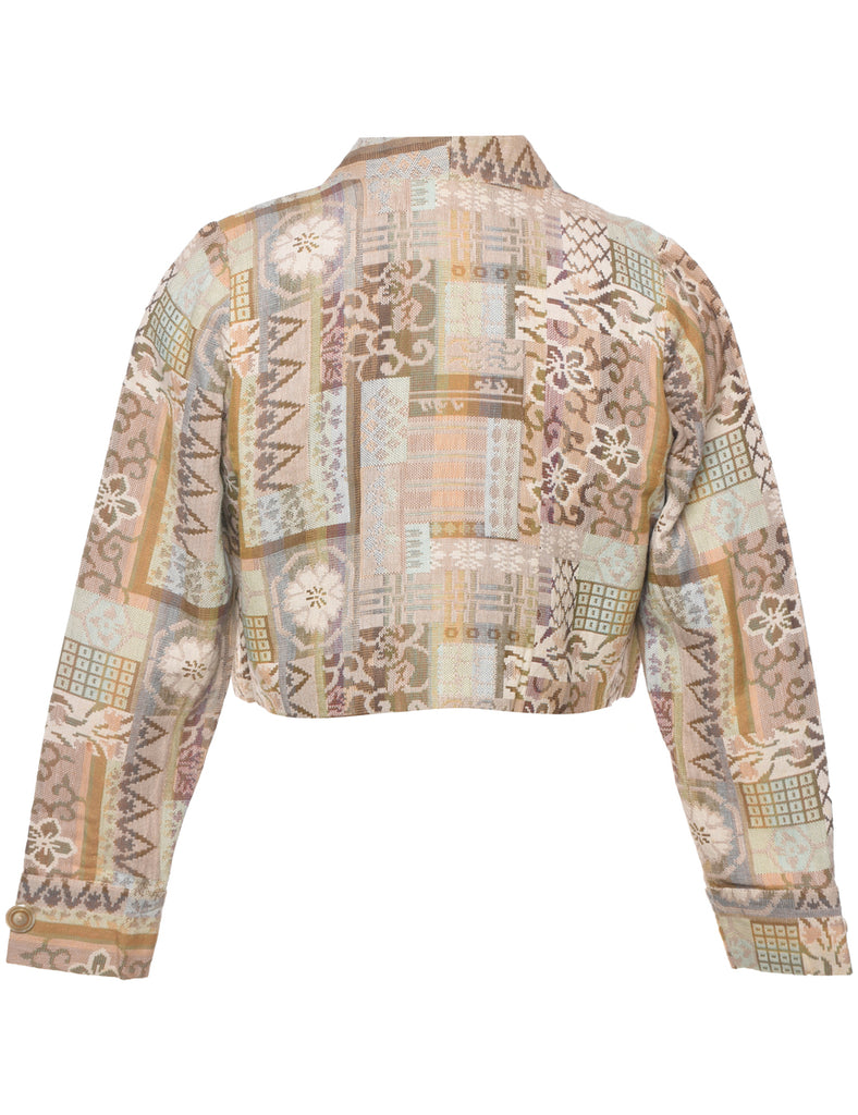 Cropped Tapestry Jacket - M
