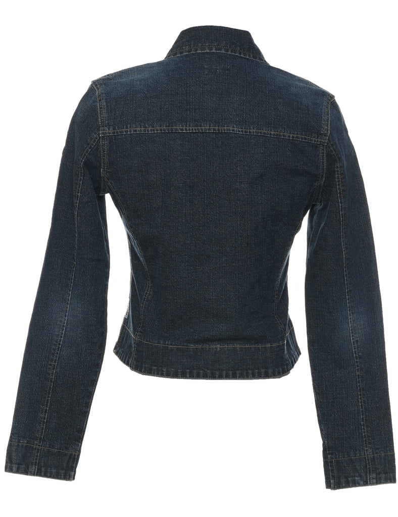 Cropped Y2K Denim Jacket - M