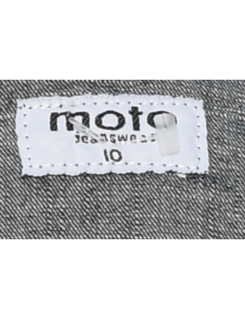 Cropped Y2K Denim Jacket - M