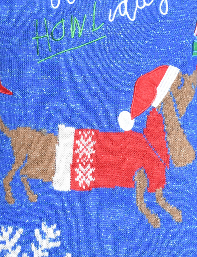 Cute Animal Print Christmas Jumper - M
