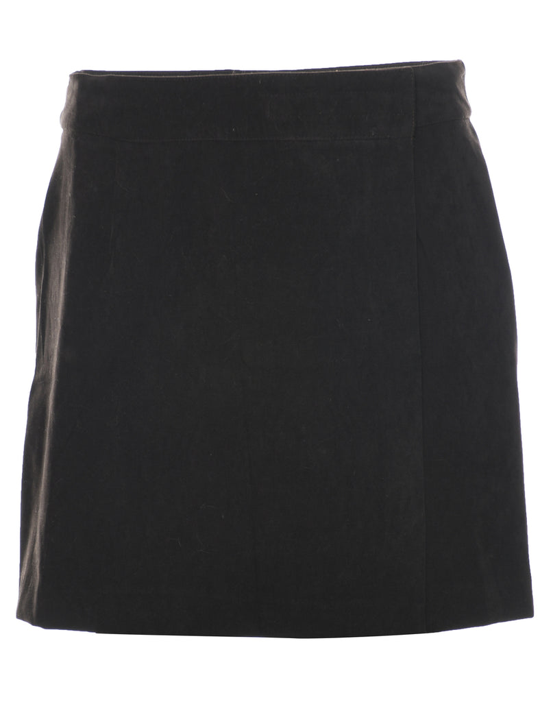 Dark Brown A-line Skirt - M