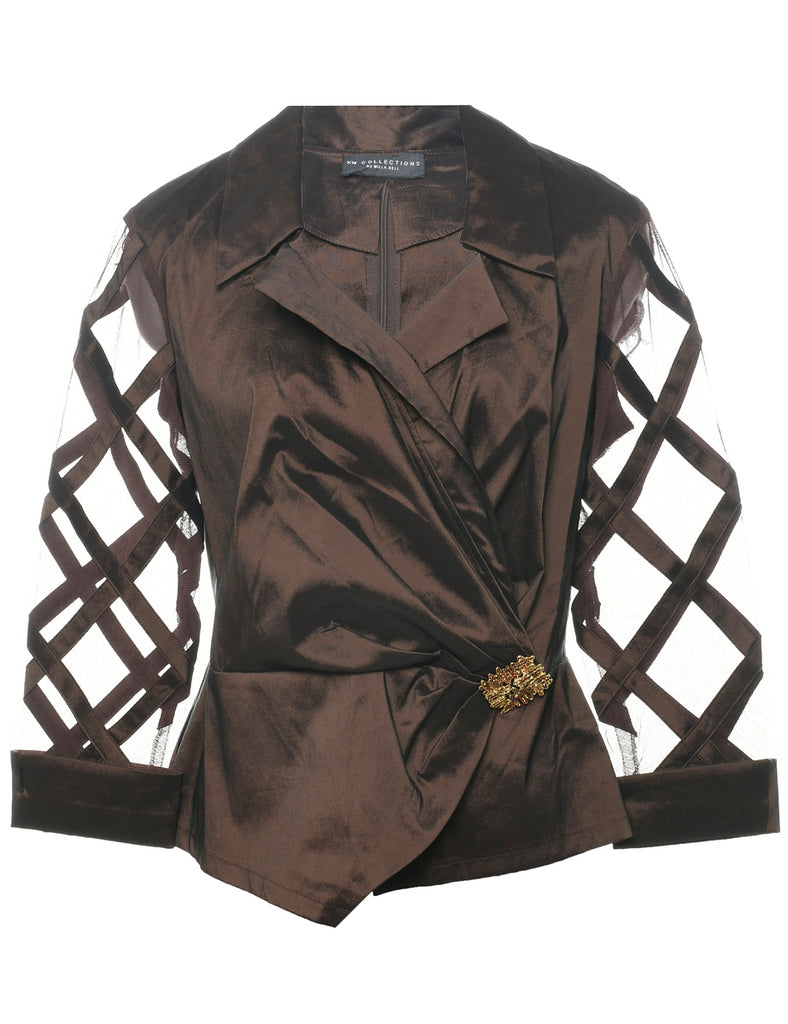 Dark Brown Evening Jacket - M